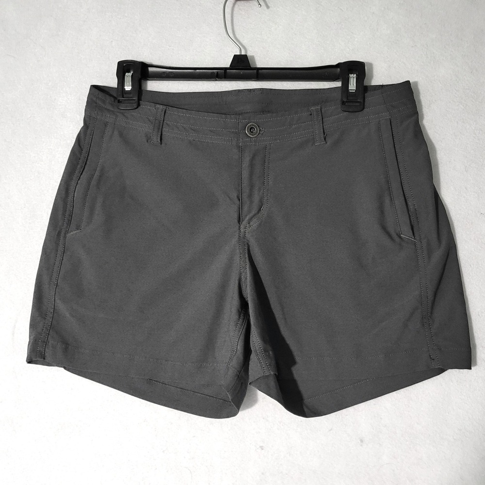 Kuhl Women 8 Gray Hiking Shorts Performance Outdoor Travel Casual Drawstring